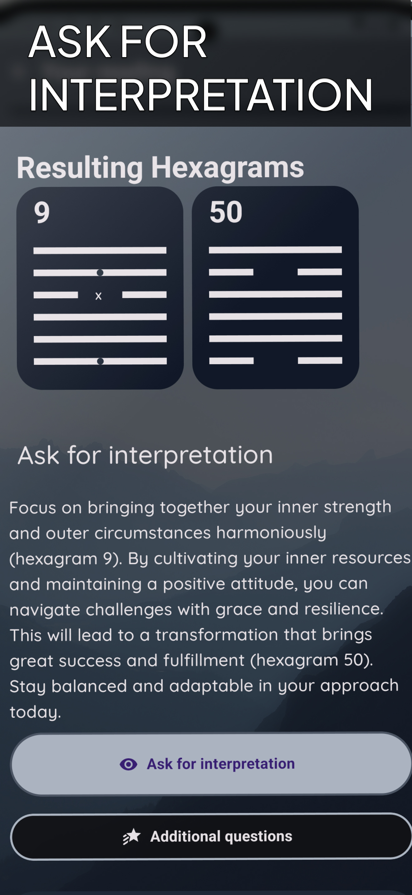 Screenshot 3 - i ching app